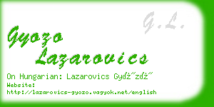 gyozo lazarovics business card